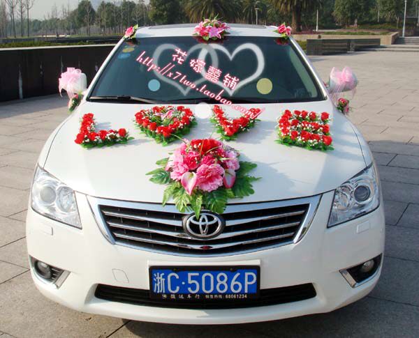 【LOVE】婚车花车装饰套装 浪漫仿真花车全套 婚庆用品 结婚布置