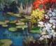 《荷花湖景》100%手绘高档风景油画50x60
