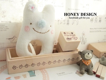 新款 honeyDIY婴儿兔宝宝摇铃玩具 宝宝 新生儿(材料包)