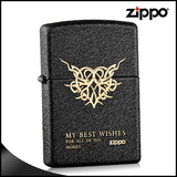 正品zippo打火机 黑裂漆爱情图腾爱之祝福 2011限量正版