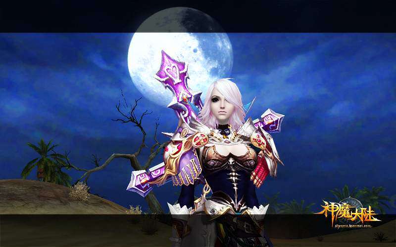 出售神魔大陆电信二区60级战士带时装坐骑BB