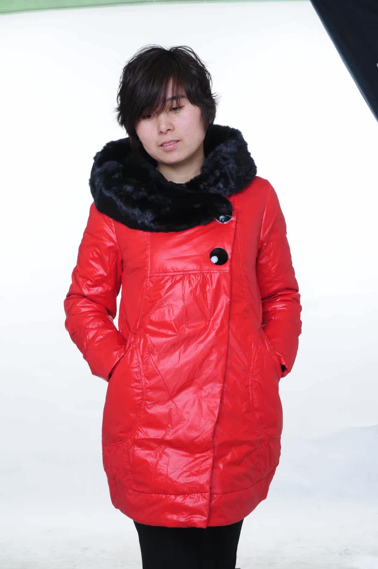 2011秋冬新款 雁皇羽绒服 女 中长款 加厚专柜正品YF655包邮