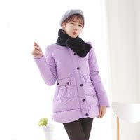 <em>茵曼</em>冬装<em>外套女棉衣</em>中长款棉服新款女文艺拼接