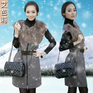  冬季 韩版新品 毛呢背心裙修身显瘦冬款连衣裙 大码 女裙正品