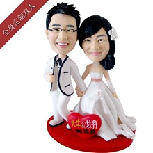 [9折]真人公仔 软陶公仔 卡通塑像定制 结婚纪念日送老公 送老婆