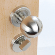 304不锈钢分体圆球型门锁室内门锁，卧室房门球形锁欧标6085大锁体