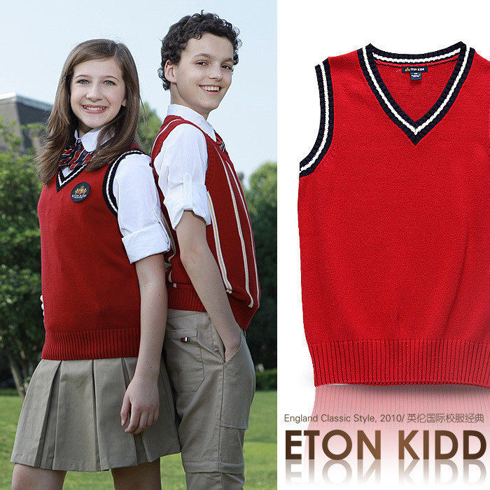 特价伊顿纪德英伦<em>学院风</em>儿童针织<em>背心马甲</em>09