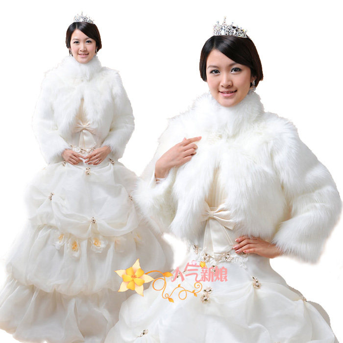 婚纱配饰 婚纱礼服之新娘披肩 毛披肩 婚纱披肩PJ738