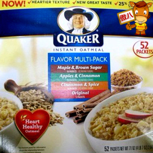  美国直邮 Quaker/桂格速溶燕麦片多种口味2040g 52小包