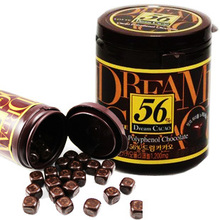 进口零食批发韩国食品 乐天56%纯黑巧克力减肥巧克力豆96/125g