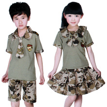 2012夏款 儿童 男童装 幼儿园 校服 活动服 迷彩服 套装  演出服