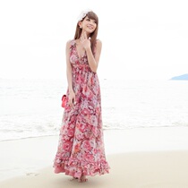夏季新品2012韩版女 碎花波西米亚长裙 雪纺长裙 裙子 沙滩裙1277