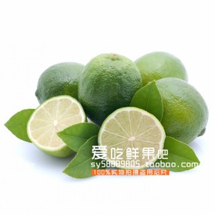  爱吃鲜果吧 产地直达 台湾青柠檬 新鲜水果 皮薄多汁 青柠檬500g