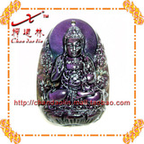禅道林十二生肖吉祥用品-狗猪-生肖守护神黑曜石阿弥陀佛CDLBSHGh