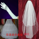 ZH2款购买婚纱礼服后可购买 头纱手套群撑组合完美套餐39元