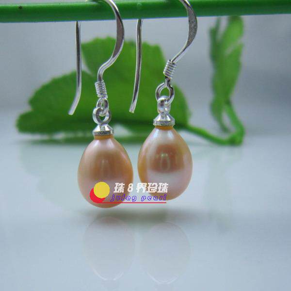 厂家直销 100%真珍珠 天然珍珠耳环 正品 8-9MM 近无瑕 特价