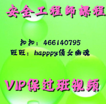预定 2012年新版注册安全工程师课件 VIP保过班