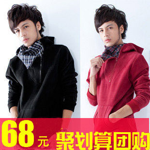 2011新款春秋冬装韩版衣服潮男装套头连帽卫衣休闲外套 男士卫衣