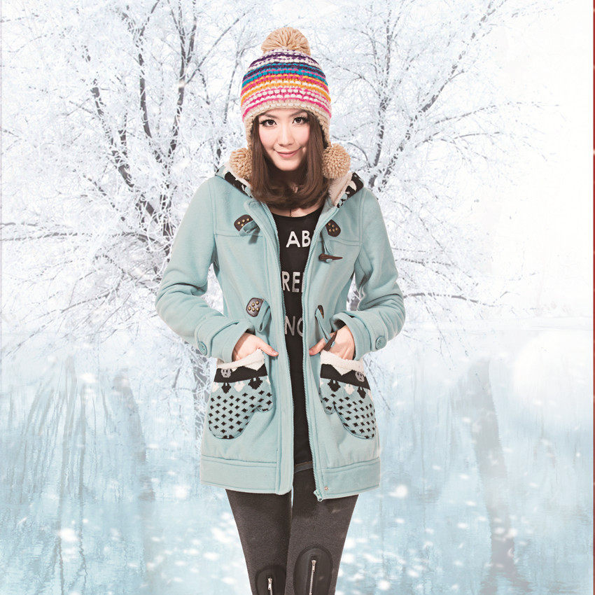 2012冬季新款韩版修身可爱<em>少女装</em>初高中<em>学生</em>