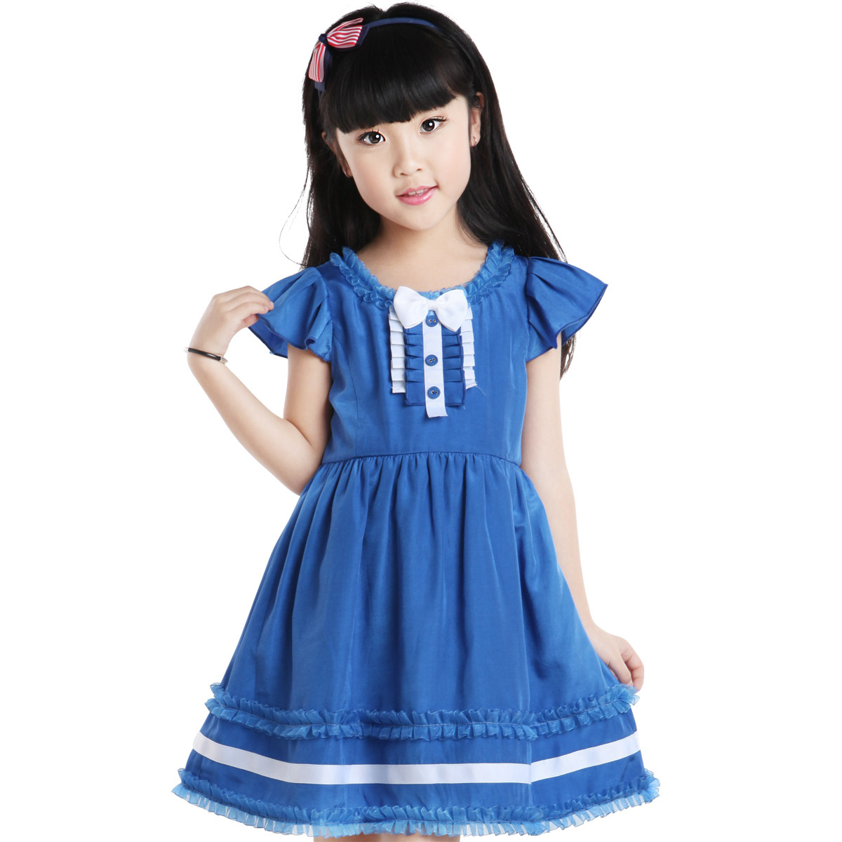 童装夏装裙子女童中大童短袖连衣裙长裙<em>少女</em>装