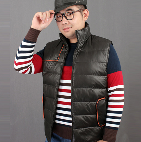 【junxin50】肥佬加肥<em>加大羽绒马甲</em>男装特大码