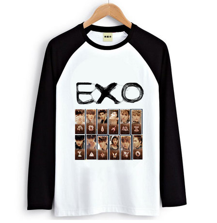 吴世勋 雪阳EXO-M鹿晗<em>长袖</em>wolf88女款 学生女