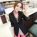 2012春装新款女装韩版一粒扣蕾丝西服修身小西装外套6198