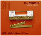 鑫皇GM0441花开富贵8.8cm中式仿古铜锁明清家具配件老式纯铜挂锁