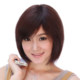 佰丝堂 女主播气质假发真发 真发发套 假发短发女真发 全手织头顶