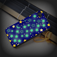 苹果 iPhone4手机壳 iPhone4s手机壳 保护壳 套 外壳 荧光星月夜