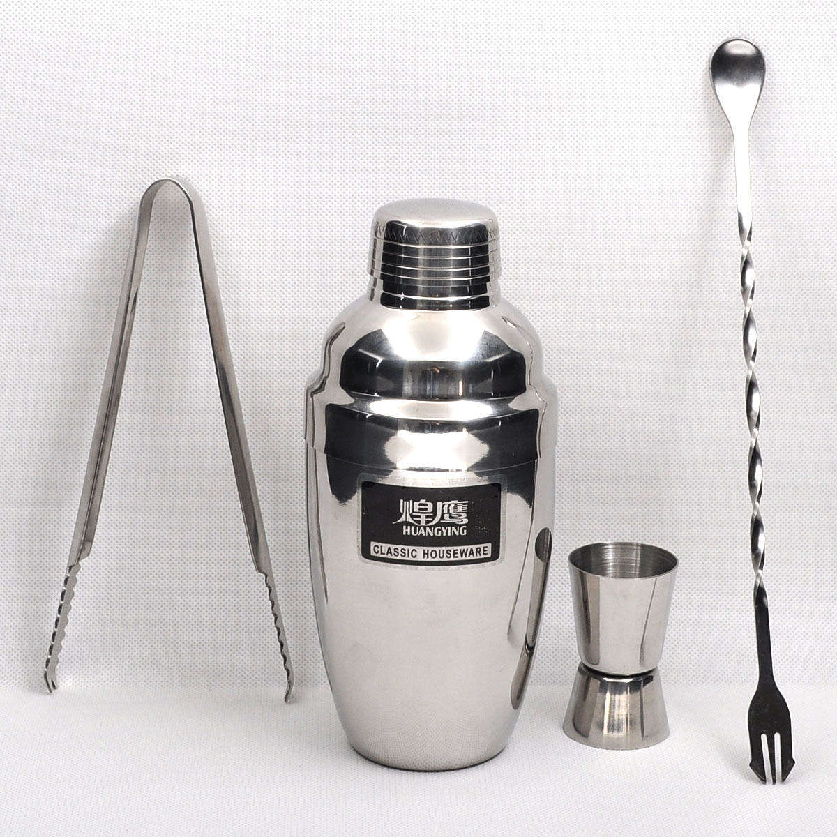 煌鹰 不锈钢加厚调酒器套装350cc鸡尾酒工具用品日式进口四件套