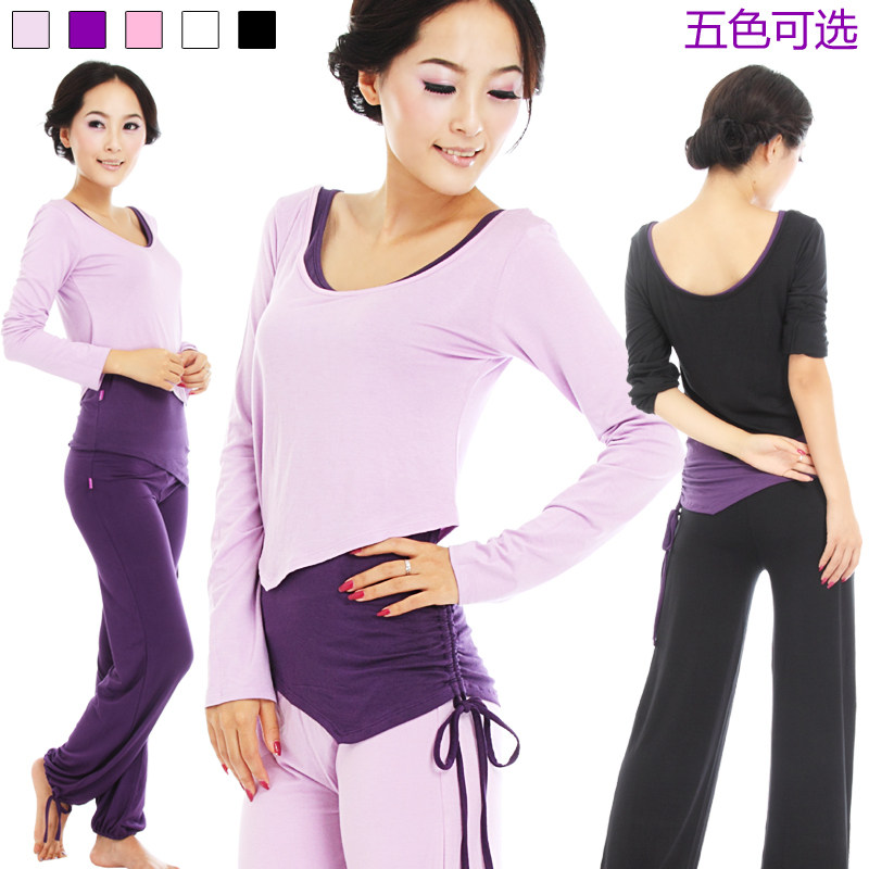 梵歌纳瑜伽服秋冬三件套长袖瑜珈服套装环保棉灯笼裤正品特价包邮