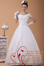 HS东方红婚纱礼服旗袍0941款/车股花婚纱/定做婚纱/公主婚纱