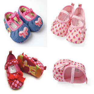  秋外贸日单儿童女童宝宝棉布松紧带防滑软底帆布鞋学步鞋单鞋