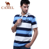 淘金币camel 骆驼男装 商务休闲全棉水洗POLO衫 短袖男士t恤