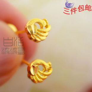  5年不掉色真金款式 金店同款 高仿黄金耳钉 镀金耳钉 沙金耳钉