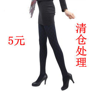 正品燃脂经典格子瘦腿袜680D防勾丝袜春秋薄款连裤袜丝袜女