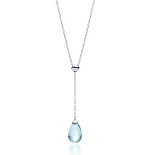 Un nuevo especial de artículos de plata comercio exterior] [TIFFANY de plata joyas de plata collar de gotas de agua color turquesa