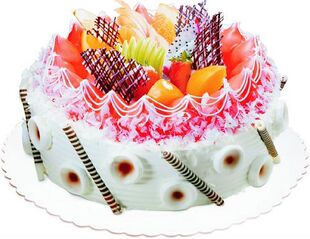  长春米旗生日鲜奶水果蛋糕速递 绯红圣言 长春米旗生日蛋糕店