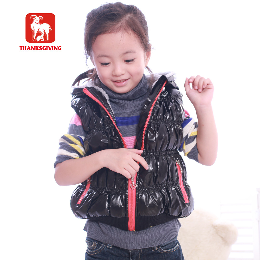 TG/ThanksGiving2011秋冬新品 女童棉马甲背心外套