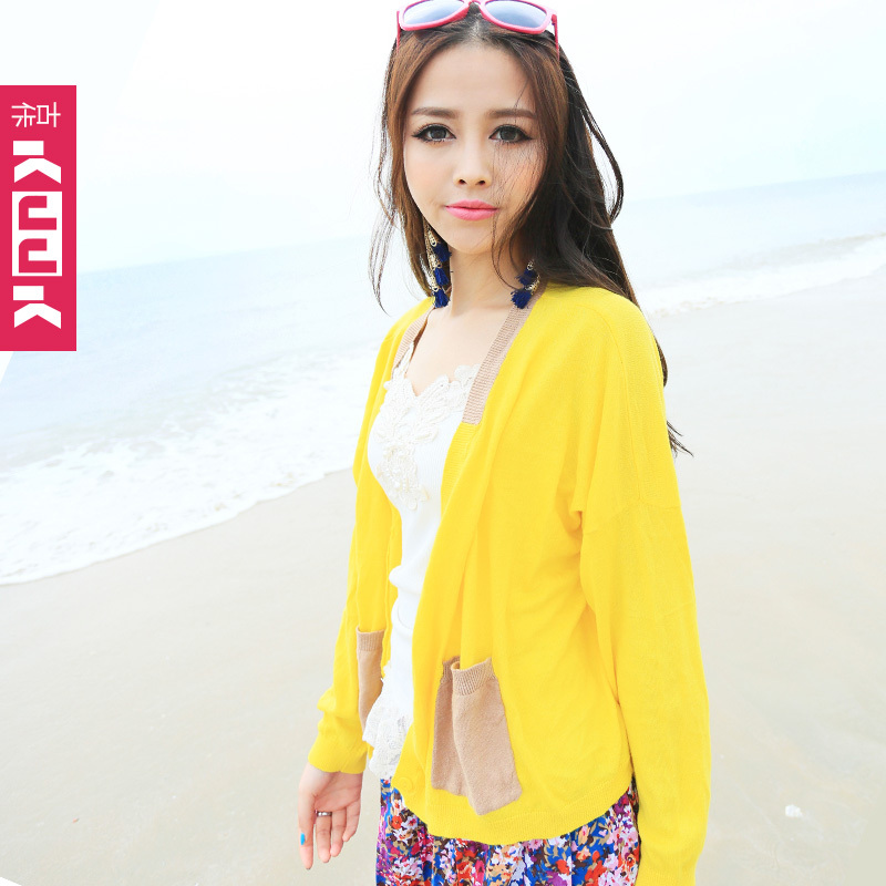 糖果色拼接百搭防晒...