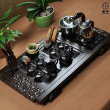 唐丰黑檀木 茶盘 电磁炉 紫砂 茶具 套装 功夫茶具 整套 特价包邮