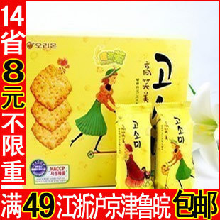  韩国 好丽友高笑美饼干芝麻薄脆饼 原味大盒 339g