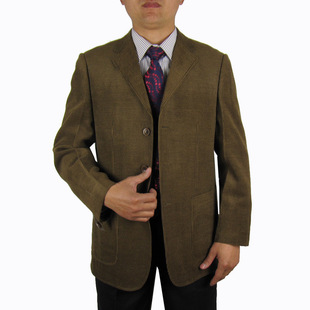  中年男装商务休闲西服 中老年男装西服 中老年男士单排扣西装外套