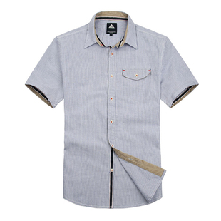 New high-end series adhere to  quality of cotton in  early summer stripe short sleeve shirts men's casual shirt S6100