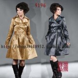 雅尼拉品牌女装2010春装最新款热卖日韩版长款风衣大衣外套9196