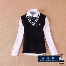 2012春装新款<span class=H>小熊</span>学院派 春秋必备百搭麻花针休闲淑女版背心马夹