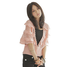 奈昕日系2012新年全民疯抢时尚韩版修身上衣镂空毛衣外套 W6058