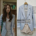 正品品质现货包邮2012城市猎人金娜娜同款蓝色修身小西装外套西服