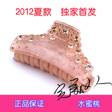 韩国盘头发饰品 盘发抓夹发夹水钻头饰 发卡子竖卡正品中号竖夹子